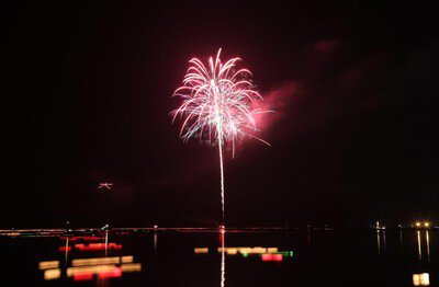 千日会観光祭 1500発もの花火が夜空に打ちあがる