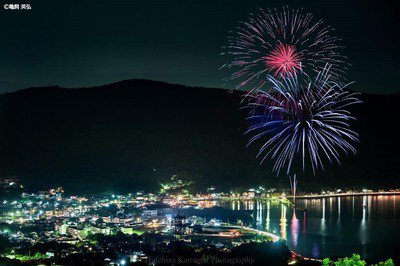 疫神社夏祭り今福花火大会 1000発の花火が豪快に咲き誇る