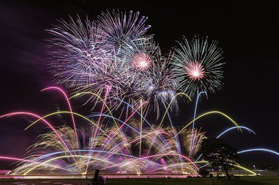 越前市サマーフェスティバル 花火大会 音楽と連動して打ち上がるミュージック花火も必見