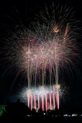 第37回 新田まつり花火大会 クライマックスを彩る連続花火