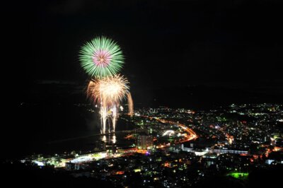第44回 名護まつり～青空市とビールまつり～ 響き渡る爆発音が迫力満点だ