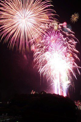 夜空を染める華やかな大輪の花火