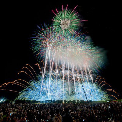 夜空に広がる大輪の華を間近で堪能