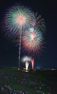 河川敷から楽しむ開放的な花火鑑賞