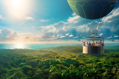 空から望む海・森・空の360度パノラマを楽しむホライゾンバルーン
