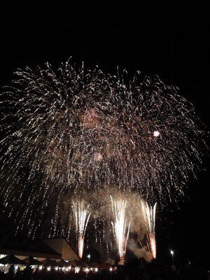 夜空に咲く大輪の花火が圧巻