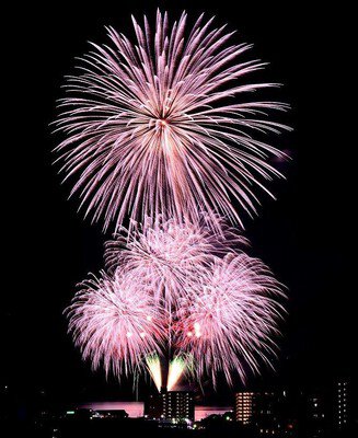 夜空を彩る大輪の華やかな花火