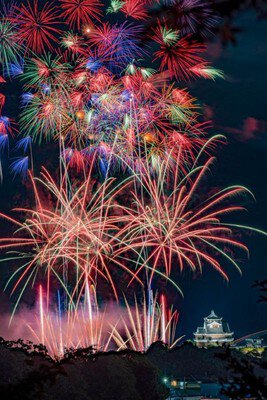 6000発の花火が福知山の空を彩る