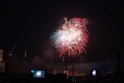 夜空に浮かぶ大輪の光が彩る夏の夜
