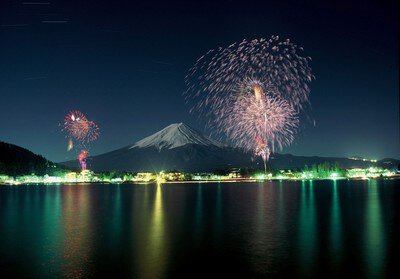河口湖冬花火 画像(2/4)