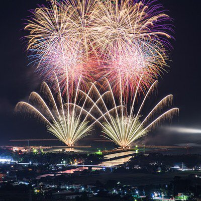 夜空いっぱいに広がる大輪の光と彩り