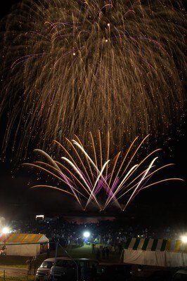 夜空いっぱいに広がる黄金の輝き