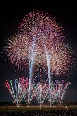 第110回記念 足利花火大会 色鮮やかな花火が夜空を埋め尽くす瞬間