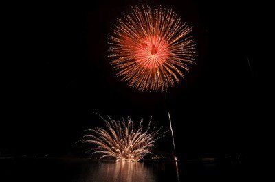 南三陸町志津川湾夏まつり 志津川湾の夜空を彩る美しい花火
