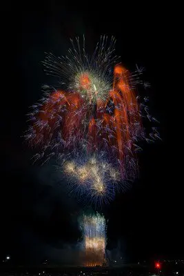 音楽に合わせて描かれる創造花火の芸術美(小松煙火工業)
