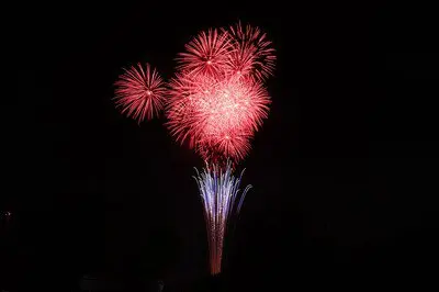 第54回 昭島市民くじら祭 夢花火 次々と打ち上げられるスターマイン