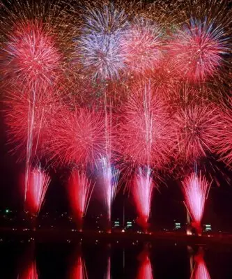 第52回 阿賀野川ござれや花火 見ごたえ十分の約6000発の花火が打ち上がる