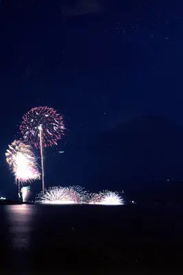 夜空に咲く大輪の花火が夏の風物詩を彩る