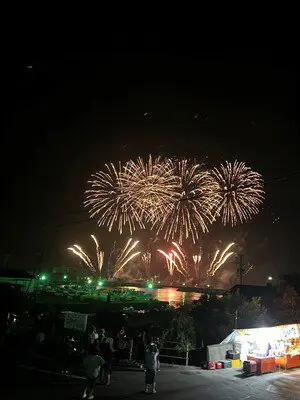 祇園・野島祭煙火大會 星雷等魄力十足的發射煙火點綴夜空