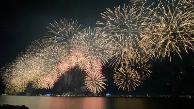 후쿠야마 여름축제 2026 아시다가와 불꽃대회 — 약 1만 6,000발의 불꽃이 아시다강을 물들입니다