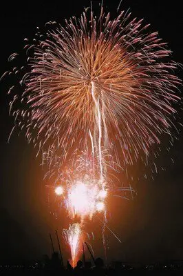 小松島港まつり納涼花火大会 夜空に広がる迫力満点の花火の大輪