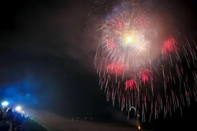 美馬市花火大会 豪快な花火を堪能できる