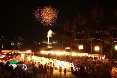 鶴市花傘鉾祭花火大会 美しい花火がお祭りのラストを飾る